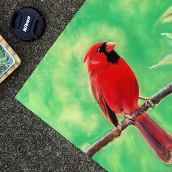 Comissioned Pastel Bird Art - Picture 1 of 6